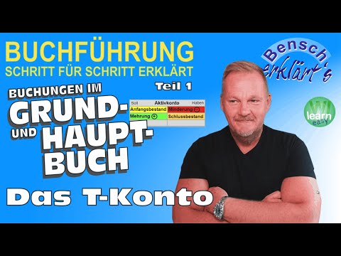 Buchen in Grund- und Hauptbuch (Teil 1): Buchen auf T-Konten