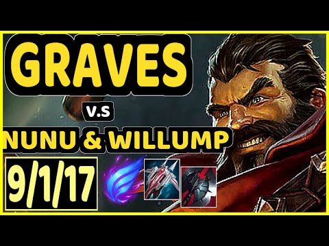 GIDEON (GRAVES) vs NUNU & WILLUMP - 9/1/17 KDA JUNGLE CHALLENGER GAMEPLAY - KR