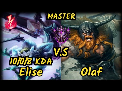 FNC Broxah (ELISE) vs OLAF - 10/0/8 KDA JUNGLE GAMEPLAY - EUW Ranked MASTER