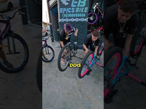 QUAL RODA PARAR POR ULTIMO , ESCOLHE UMA PEÇA NA BICICLETARIA DE PRESENTE 🎁 🚲 #bike #challenge