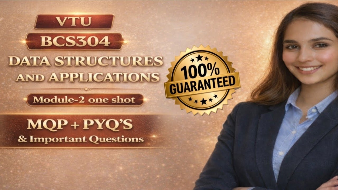 Data structures and Application|Module-2|Dsa|vtu|MQP|pyq|important questions|3rd sem|BCS304|Eduyodha