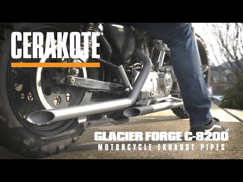 Harley Exhaust Pipes in Glacier Forge C-8200