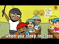 Sleeping In The Class Funny Cartoon