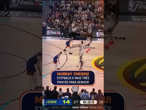 Toda classe de Jamal Murray! Step-back e cesta de três pontos! #shorts