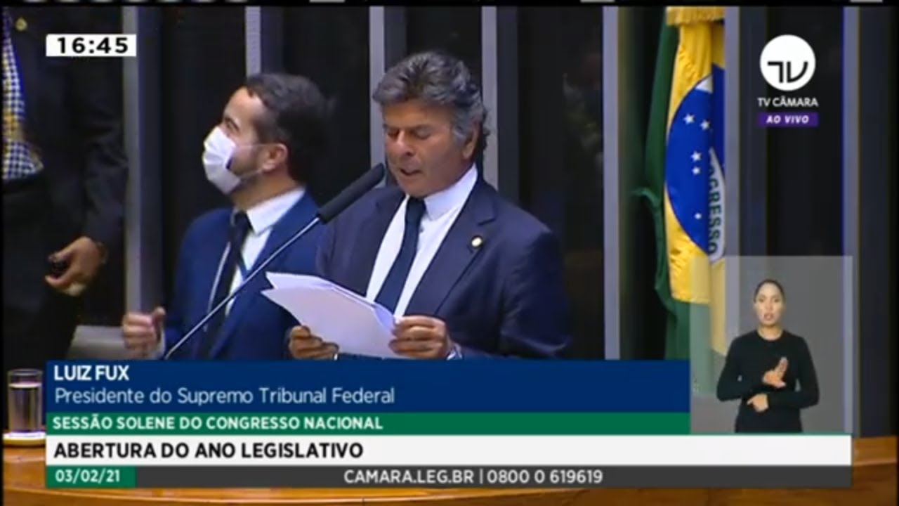 Presidente do STF, Luiz Fux - Mensagem do Poder Judiciário ao Congresso - 03/02/2021