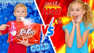 FrOzeN Cold VS Hot ValeNtiNes DaY With LizZy And AzBury! Gift Giving!