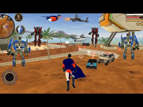 Vegas Crime Simulator (Superhero Fight Blue Car Robot) Car Robot on Church - Android Gameplay HD