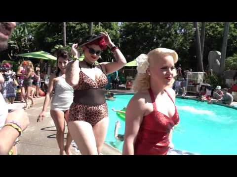 Tiki Oasis 2016 Pin-Up Contestants Pool Walk