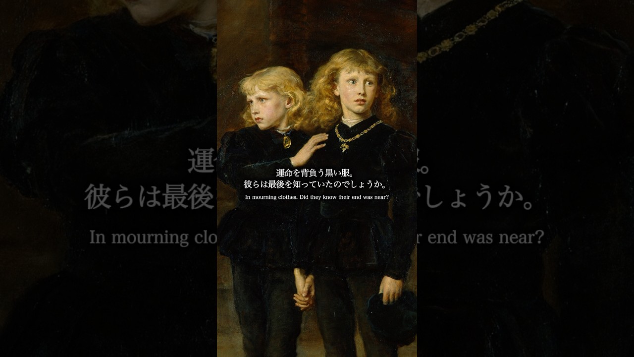 歴史から消された幼い王子。イギリス最大の未解決事件を物語る、悲劇の一枚 [塔の中の王子たち - ジョン・エヴァレット・ミレイ ] #アート #名画 #美術