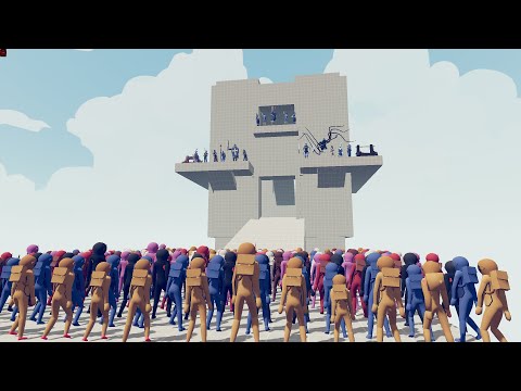 100x Among Us Units Attacking a Tower ► TABS UNIT CREATOR - Totally Accurate Battle Simulator