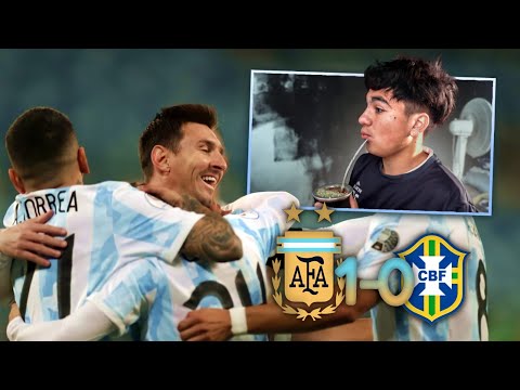 REACCION a ARGENTINA vs BRAZIL (1-0) |  HINCHA URUGUAYO😱| ARGENTNA CAMPEONA🔥