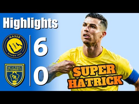 Ronaldo Super Hat-Trick 💥 Al Nassr vs Al Taawoun 6-0 - All Goals & Highlights - 2026
