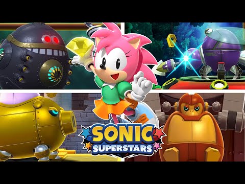 SONIC SUPERSTARS - All Bosses (As Amy)