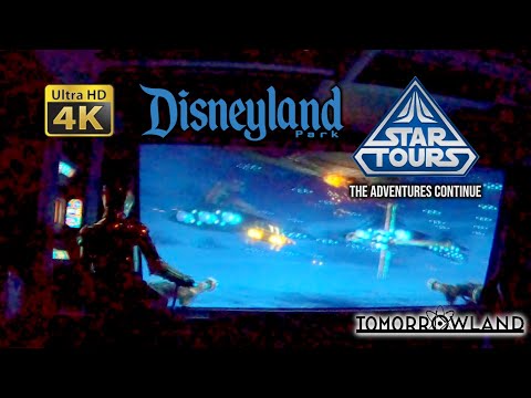 Star Tours The Adventure Continues On Ride Ultra HD 4K POV with Queue Disneyland 2022-02-27
