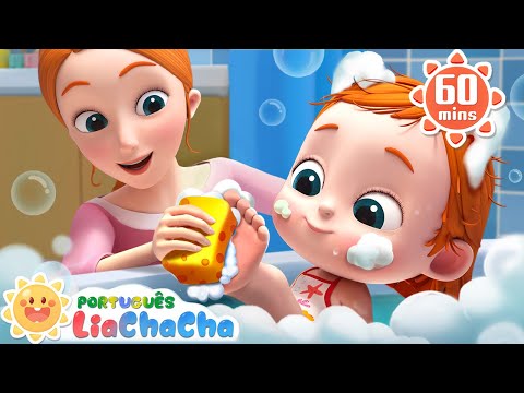 Bom Banho 🚿 🛁 | Canção do Banho | Hora do Banho | LiaChaCha em Português - Músicas Infantis