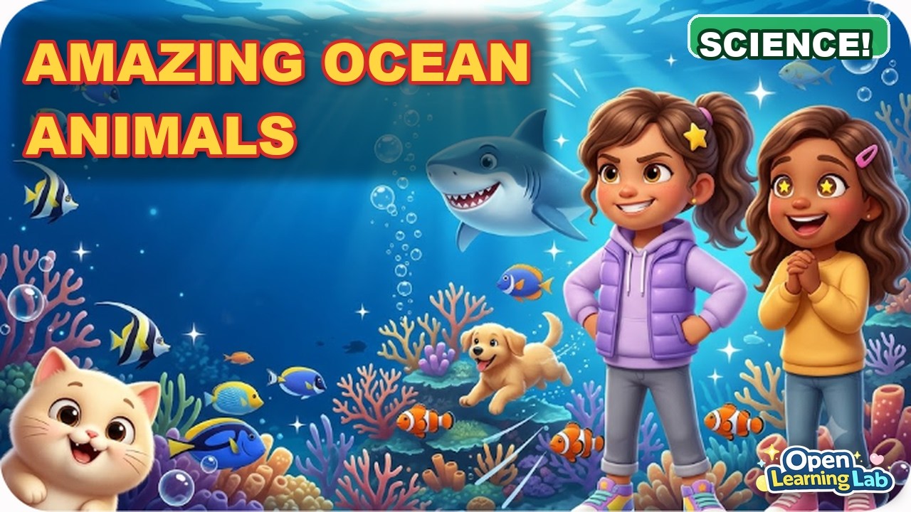🌊 Amazing Ocean Animals | Sea Creatures Explained for Kids
