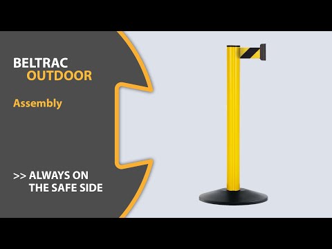 Dia 2–Rajaustolppa Beltrac Outdoor keltainen musta/keltainen 3,7 m kumipohja (video)