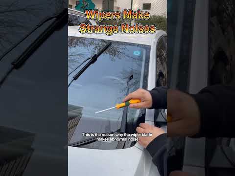 What should I do if the wipers make abnormal noise when working? #driving #cardriving #carsafety