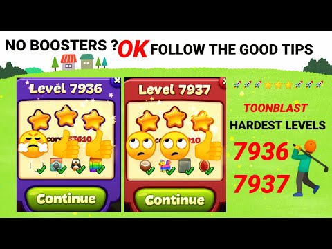Toon Blast Level 7936|4937 - NO BOOSTERS | easy clear Tips✨