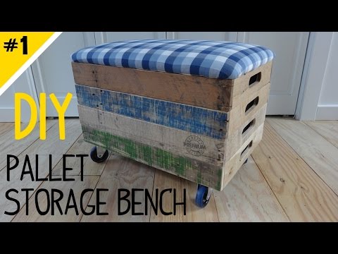 Build a Stackable Pallet Crate Storage Bench - Part 1 of 2 Video