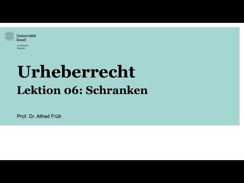 Urheberrecht Lektion 06