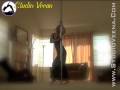 POLE DANCE ART!! In a long dress. 