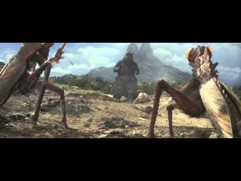 Godzilla Kicks Rock & Fights Kamacuras (HD-1080p)