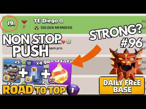 This is the BEST ARMY after BALANCE (TOP 19 GLOBAL) | FREE TH18 BASE LINK | Daily Ranked Attacks #96
