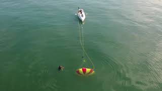 Parachute anchor on a Rannoch R45 Ocean rowing boat