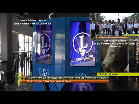 Cnel. Moldes, Cba. Remate Hacienda Carlos J Lanser SA. Laboulaye, Cba. Día de Malvinas 04 04 2026