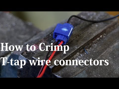 How to connect wires using t-tap connectors (wire taps)