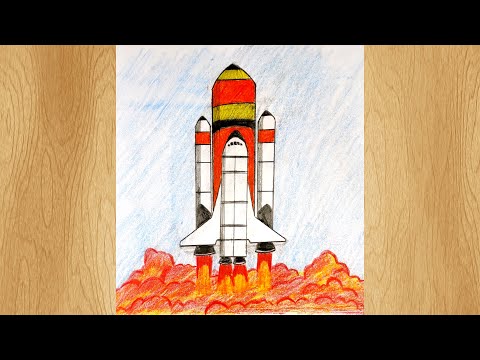 Draw a Rocket I Rocket launch drawing tutorial - YouTube