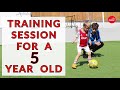 Football Training session with a 5 year old