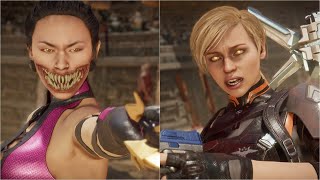 Mortal Kombat 11 - Mileena Vs Cassie Cage - All Intro Dialogues
