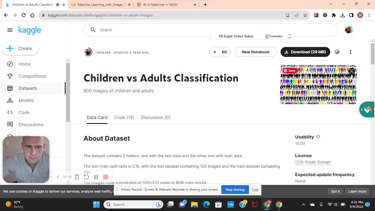 Using Machine Learning not Deep Learning build an Image Classification model with this dataset