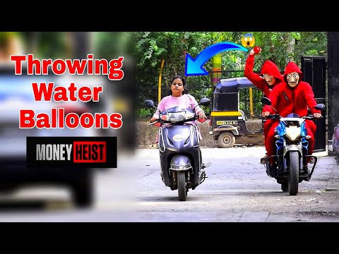 Throwing Water Balloons with twist | Throwing Water Balloons Prank |Part 2 | Prakash Peswani Prank