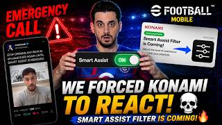 WE FORCED KONAMI TO REACT! 💀 SMART ASSIST FILTER IS COMING! 🔥 eFootball MOBILE Live