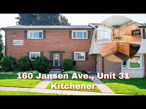 SOLD BY THE RIZ TEAM Welcome to 160 Jansen Unit 31, Kitchener