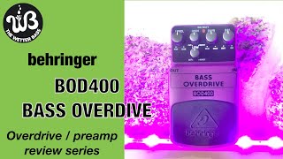 Video thumbnail for Is this the best budget overdive for bass? the behringer BOD400. by the wetter bass