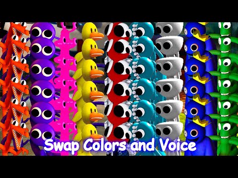 All 3D Rainbow Friends Swap Colors and Voice All Phases | Friday Night Funkin Mod