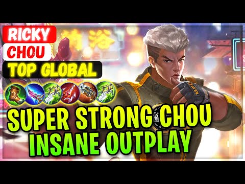 Super Strong Chou Insane Outplay [ Top Global Chou ] Ricky - Mobile Legends Gameplay And Build.