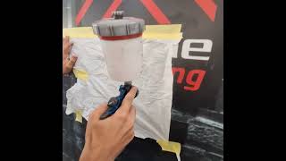 Spry gun  , اختبار مسدس الرش ، حائط الكابينه ، طرق دهان السيارات ساتا 1500 RP 1.4