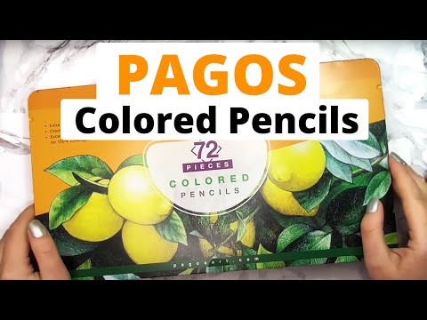 Pagos Colored Pencils - swatch + coloring test