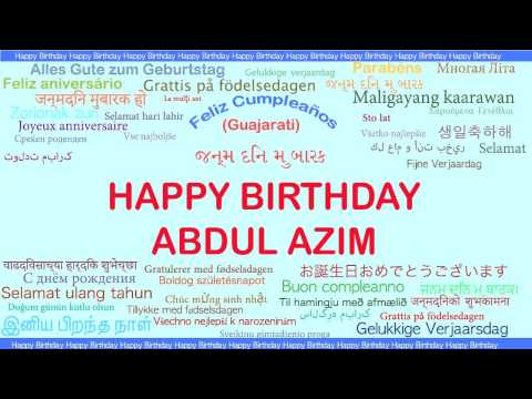 AbdulAzim   Languages Idiomas - Happy Birthday