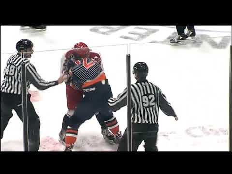 ECHL fight - Dyson Stevenson vs Mathieu Gagnon 11/22/15