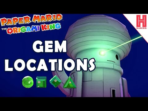 All 4 Ancient Slabs (Towers) Gem Locations  - Paper Mario - The Origami King