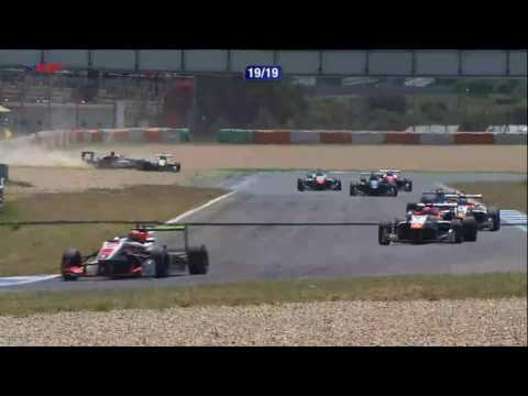 EuroFormula Open 2017. Race 1 Circuito do Estoril. Crash