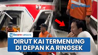 Potret Dirut KAI Bobby Rasyidin Duduk Termenung di Depan KA Argo Bromo & KRL yang Ringsek Parah