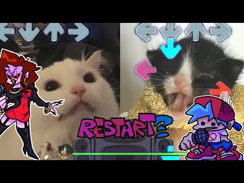 Fnf BUT its THURSTON Waffles VS TOWEL Cat?! (GAMEOVER) (Friday Night Funkin - M.I.L.F Week 4)
