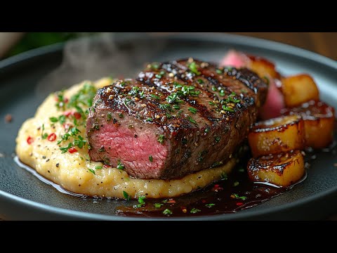 Rinderfilet mit Rotwein-Schalotten & Pastinakenpüree, so hast du Fleisch noch nie gegessen